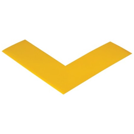 Bsc Preferred 6'' x 6'' x 2'' Yellow Mighty Line Deluxe Safety Tape Angles, 24PK BUY00442121